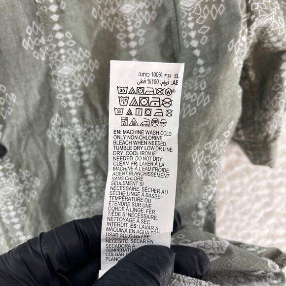 Billabong Sundays Jacquard Button-Up Casual Shirt in Sage Mens Size Large - Picture 14 of 16